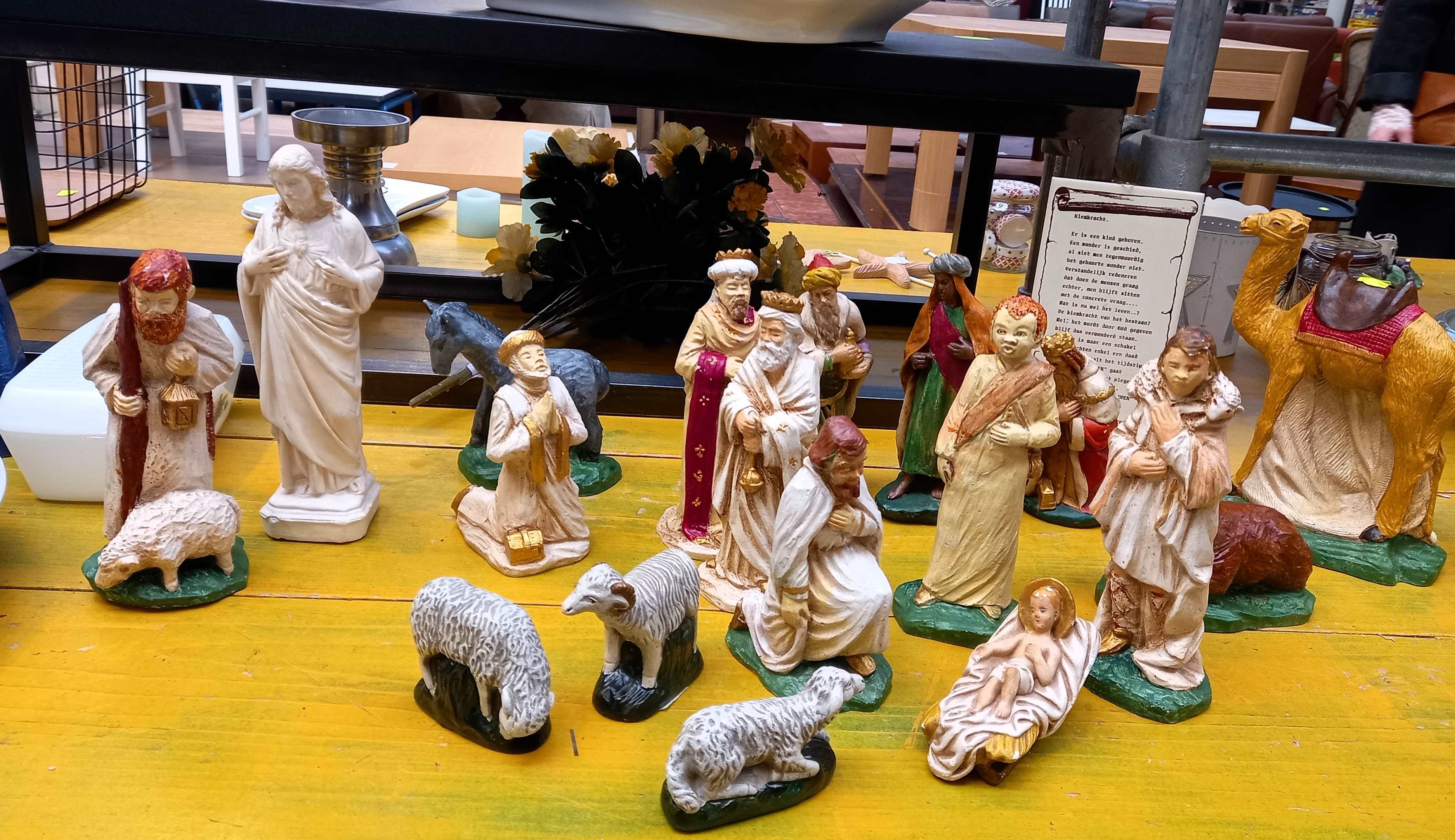 Kerststal Kringloopwinkel